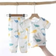 thumbnail image 4 of Edvintorg 12Months-13Years Summer Girls Nightwear Toddler Kids Baby Boys' Casual Short Sleeve Casual Loungewear Thin Air-Conditioned Clothing Home Clothing Two Piece Set, 4 of 4