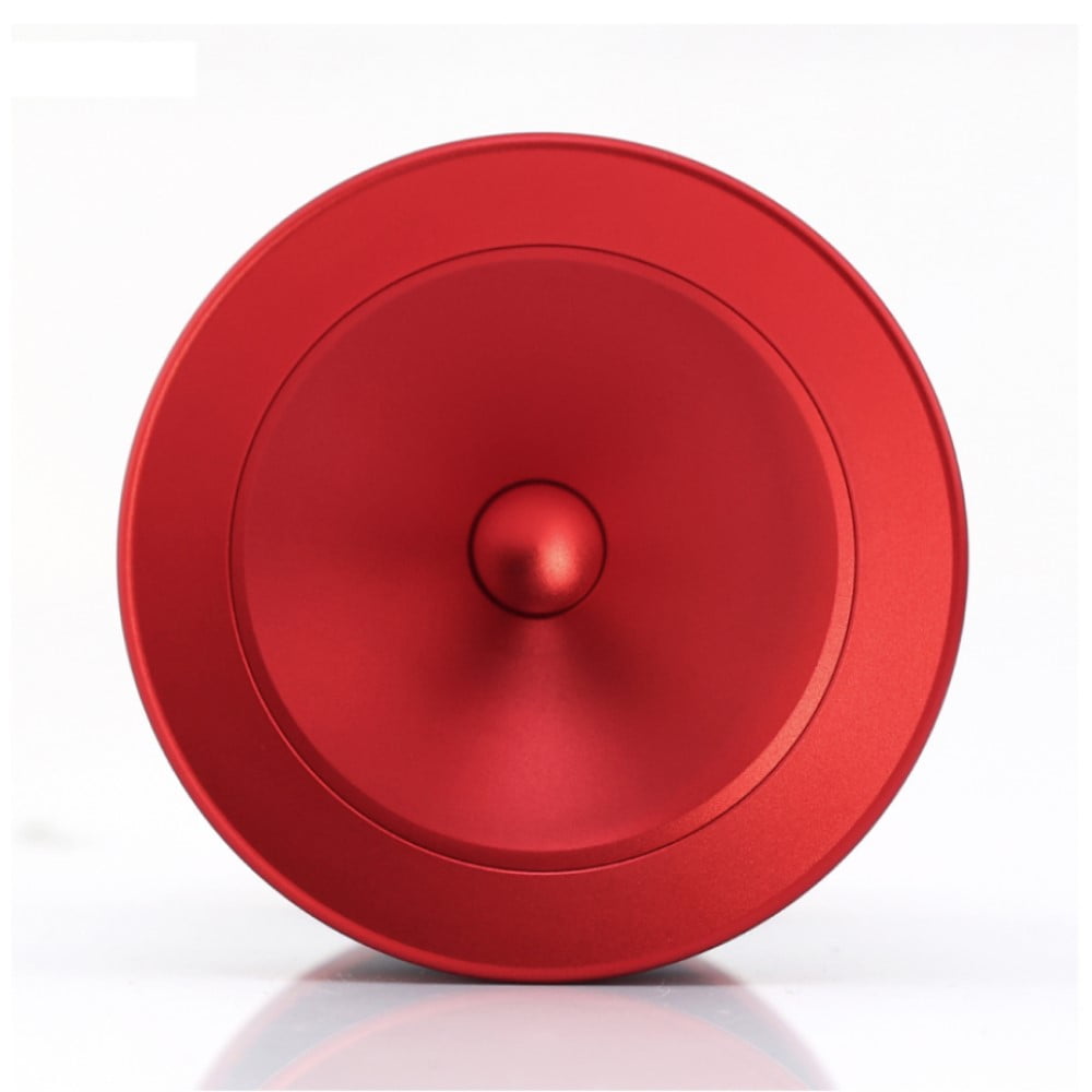 yoyofriends Strand Yo-Yo - Bi-Material YoYo - PC Body with Aluminum Caps (Black PC w/Red Caps)