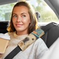 thumbnail image 6 of 2-Pack Seat Belt Covers with Flannel Seatbelt Shoulder Strap Case Adjustable Straps Soft Padding for Car Dog Wearing A Witch Hat Small, 6 of 8