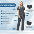 thumbnail image 3 of VIAOLI Women's Scrubs Set - Stretchy Medical Uniform with Pockets, for Nurses & Doctors, S-XXL, Multi-Color, 3 of 7