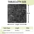 thumbnail image 2 of Halloween Spider Web Pattern Square Fitted Tablecloth with Elastic Edge,Square Table Cover,Washable Elastic Table Cover for Home Kitchen Party Decor 34"x34", 2 of 6