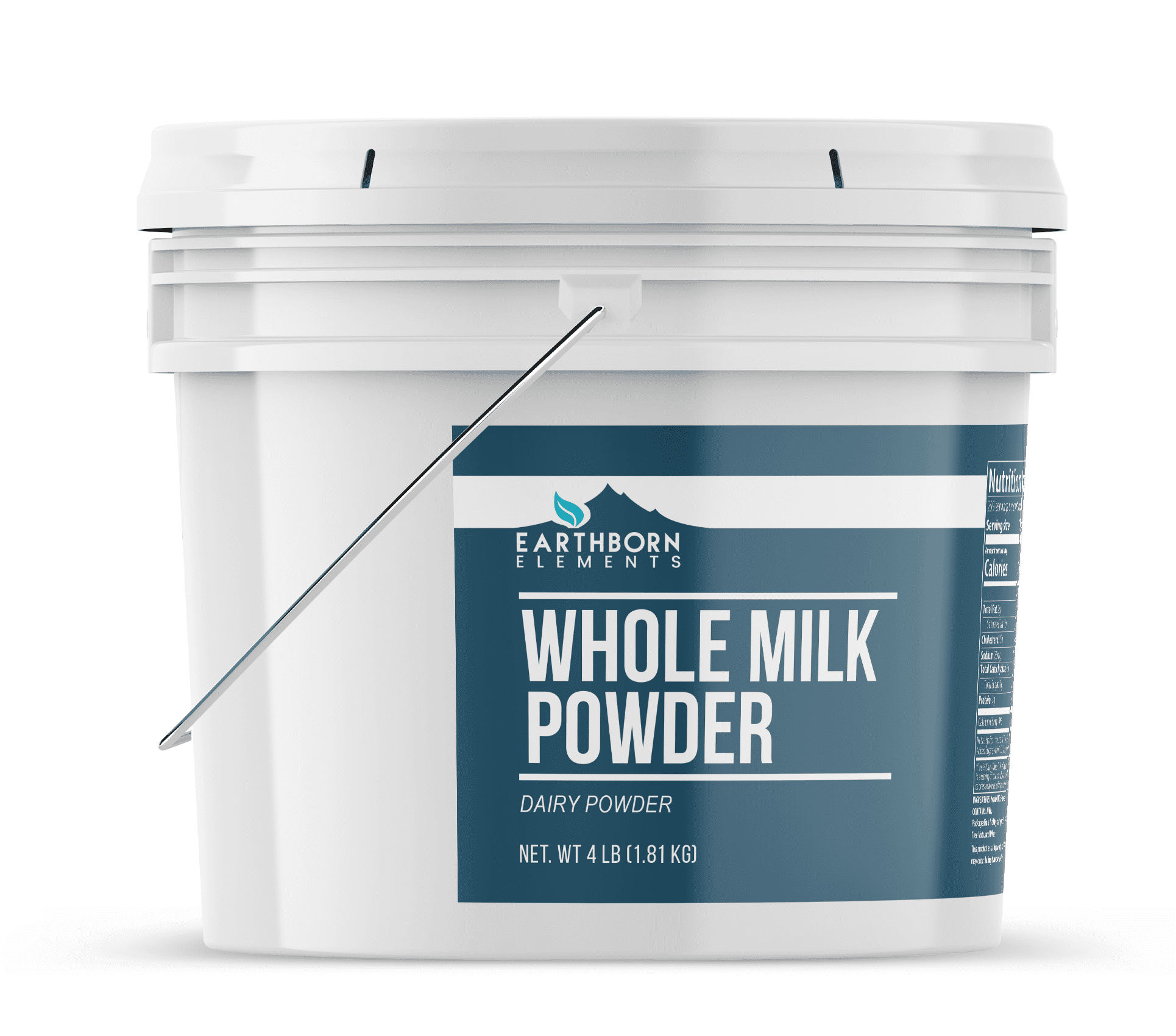 Earthborn Elements Whole Milk Powder 1 Gallon, Light Sweet Taste, Bulk Size