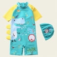 thumbnail image 2 of NIEWTR Toddler Infant Baby Boy Swimsuit Newborn Rash Guard Boys One Piece Zipper Bathing Suit Swimwear(Light Green,3-4 Years), 2 of 5