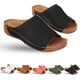 thumbnail image 1 of Sandalias ligeras elásticas con amortiguación de suela, sandalias de plataforma, cuñas para mujer, soporte ortopédico para arco, deslizamiento plano, 1 of 7