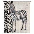 thumbnail image 2 of Vintage Zebra Sheer Curtains 72 Inches Long, Modern Art Animal Watercolor Light Filering Curtains, Breathable Simi Curtain Privacy Drapes for Living Room Bedroom Lightweight Window Treatment, 2 of 9