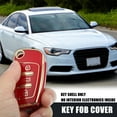 thumbnail image 2 of Unique Bargains Car Key Fob Cover 3 Button Remote Key Fob Case TPU Button Full Protector Cover Red for Audi Q3 2015-2020, 2 of 7