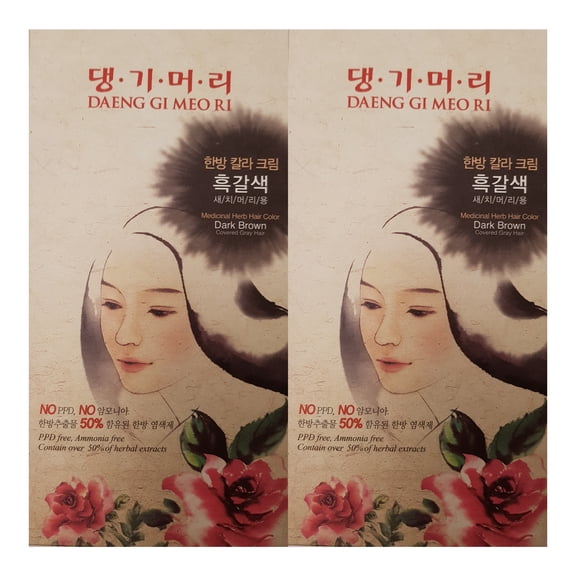 Daeng Gi Meo Ri Hair Color (Dark Brown 2 Pack)