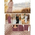 thumbnail image 5 of Women's Long Sleeve Maternity Dress Ruched Bodycon Dress Pregnancy Clothes, 5 of 6
