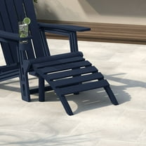 WestinTrends Outdoor Patio HDPE Adirondack Ottoman Footrest, Navy Blue