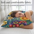 thumbnail image 5 of Boho Colorful Floral Throw Pillow Covers, Spring Flower Botanical Sunflowers Plant Soft Breathable Pillow Cases with Invisible Zipper, Toddler Pillowcases for Couch Bed Sofa Chair 12x20 Inches, 5 of 9