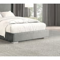 thumbnail image 5 of Restonic Gray Color 1pc Queen Size Bed with Fur Chenille Fabric & Mattress Ready, 5 of 7