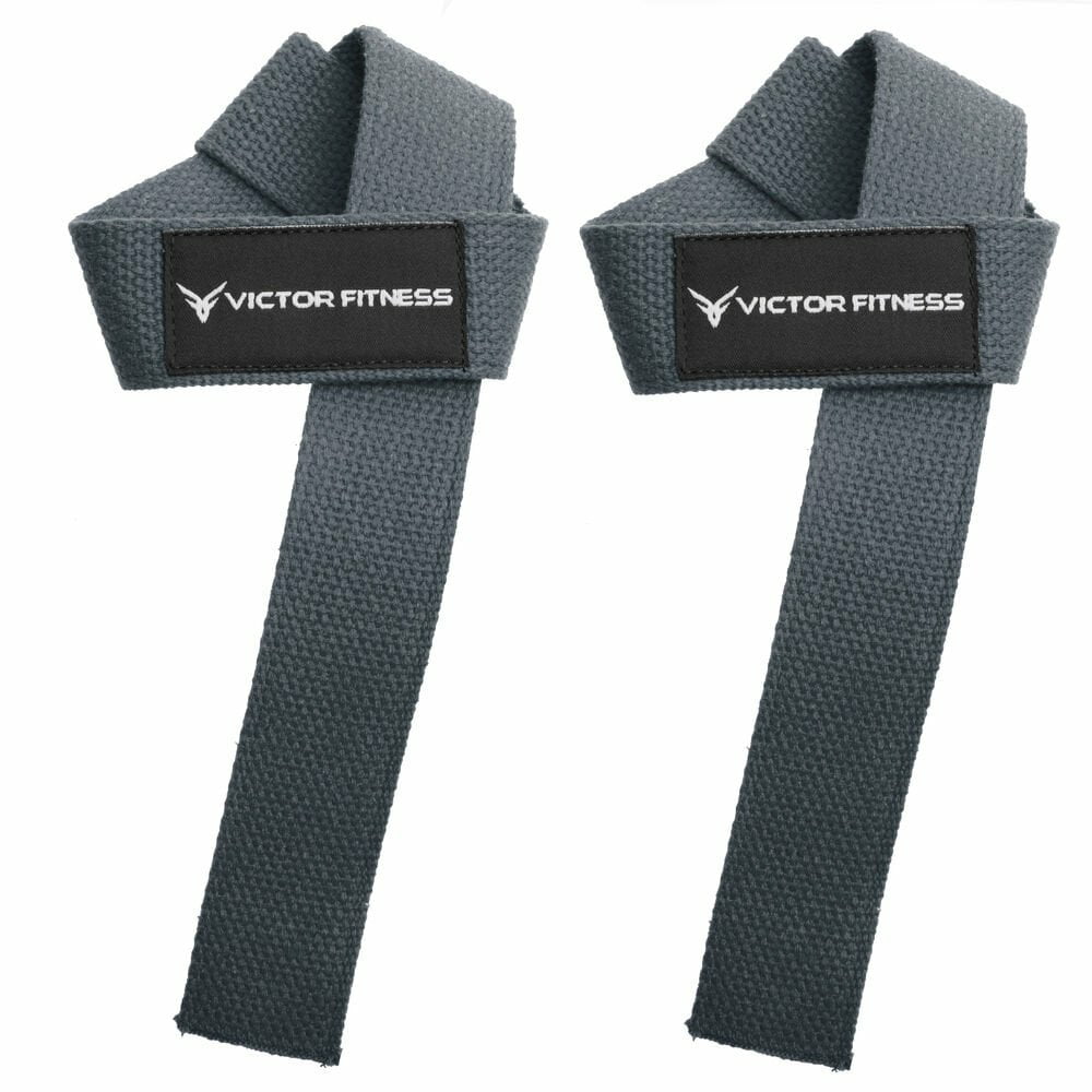 Victor Fitness 100% Top-Grain Leather Heavy-Duty Weightlifting Belt + 24" Unpadded Weightlifting Wrist Straps