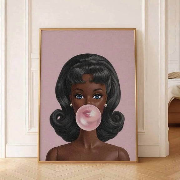 Vintage Aesthetic Wall Decor Modern Abstract Wall Art 1pc Bubble Gum Retro Pop Art Canvas Poster, Y2K Aesthetic Wall Art Print, Suitable For Dorm, Living Room, Bedroom, Modern Home Decor