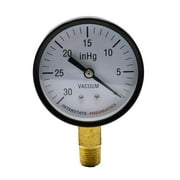 Interstate Pneumatics G2024-030V Vaccum Pressure Gauge 30 PSI 2 -1/2" Diameter 1/4" NPT Bottom Mount - G2024-030V