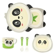 Wakfran Animal Toddler Dinnerware Set Cartoon Airplane Divided Dinner Plate Toddler Plates And Bowls Set Cartoon Dinner Food Plate Double Compartments Spoon Fork For Kids smart
