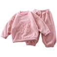 thumbnail image 7 of Amidoa Girls 2 Piece Outfits Fall Winter Clothes Long Sleeve Sweatshirt and Jogger Pants Kids Clothing Sets Pink Size 11-12 Years, 7 of 7