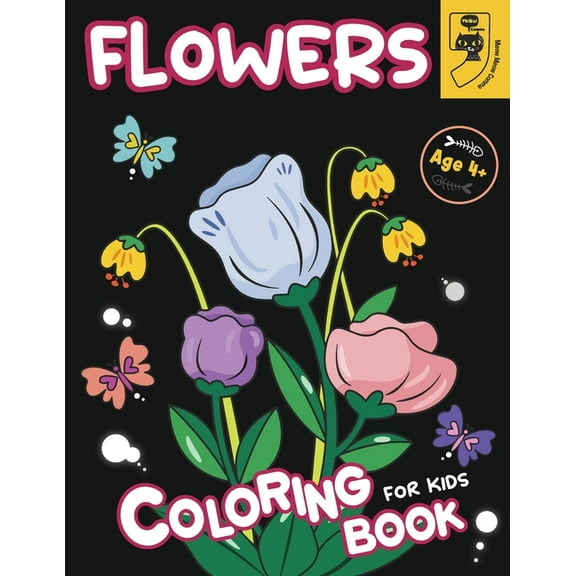 Flower Coloring Book for Kids: Discover Playful Flowers in Easy, Cute Designs - Perfect for Boys and Girls, (Paperback)