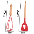 thumbnail image 2 of herramientas de cocina de madera resistentes al calor, sin BPA, utensilios antiadherentes para hornear, cocinar y mezclar., 2 of 5