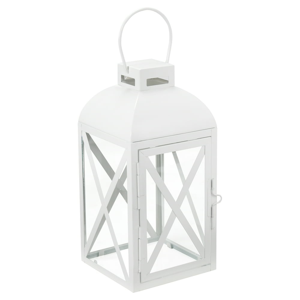 Mainstays White Medium Metal Candle Holder Lantern