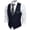 Navy Blue, variant on HAOMEILI Men's Suit Vest Business Formal Dress Waistcoat Vest with 3 Pockets for Suit or Tuxedo