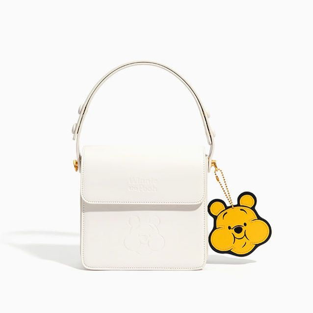 Disney Winnie The Pooh, bolso para axila, bolso cruzado para mujer, bolso bonito, Mochila Kawaii, bolsos de Anime para niña, regalos de cuero PUblanco Deng Xun unisex