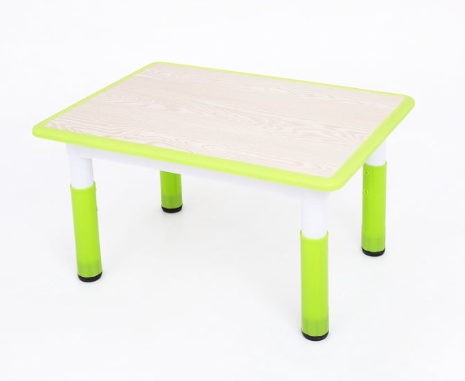 Kids Table and Chairs Set, Height Adjustable Desk with 4 Seats for Ages 2-10, Arts & Crafts Table, Graffiti Desktop, Non-Slip Legs, Max 300lbs, Children Multi-Activity Table for Classrooms, Daycares