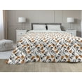 thumbnail image 1 of Guitar Down Alternative Comforter, Repeating Graphic Electric Guitars in Diagonal Order Rock Music Band Songs, Microfiber Quilt for All Season, 5 Sizes, Red Black White, by Ambesonne, 1 of 3