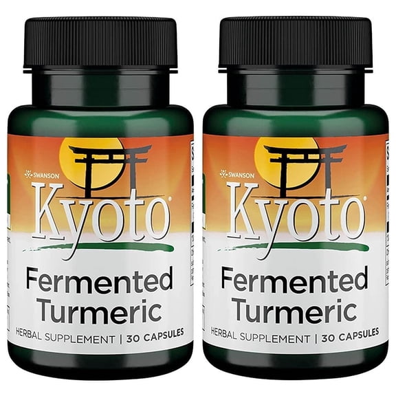 Swanson Maximum Strength Fermented Turmeric 760 Milligrams 30 Capsules (2 Pack)