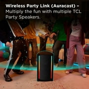 TCL Portable Bluetooth Party Speaker with 340W Powerful Sound, 8 RGB Dynamic Light Shows, 18 Hour Battery, and IPX4 Splash-Proof Rating (NEW 2025) - TP300K