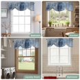 thumbnail image 6 of Tie Up Valances for Windows, Blue Adjustable Valance Curtains Window Treatment for Living Room, Retro Oil Painting Modern Abstract Art Aesthetics Rod Pocket Kitchen Curtains & Drapes 60x18 Inch, 6 of 9