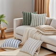 thumbnail image 5 of Unique Bargains Striped Linen Throw Pillow Covers Decorative Cushion Cases Grey, 5 of 6