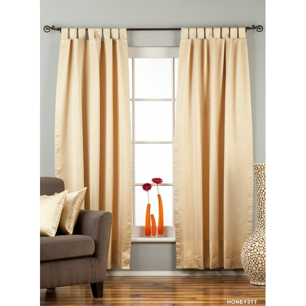 Golden Tab Top 90 Blackout Curtain D Panel 50x84 Piece Com Golden Tab Top 90 Blackout Curtain, Cream Tab Top Blackout Curtains