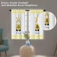 thumbnail image 6 of Summer Cute Bee Gnome Kitchen Curtains, Sunflower Flower Honey Short Window Curtains Set of 2, Window Treatment Tier Curtains for Kitchen Over Sink Bathroom Dining Room Decor (26x36 Inch), 6 of 6