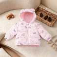 thumbnail image 2 of newwalpole Baby Hooded Down Jacket Boys Girls Light Puffer Winter Coats Toddler Bear Ears Zipper Up Down Coats Outwear(Pink,5-6 Years), 2 of 9