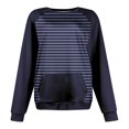 thumbnail image 4 of Wyzesi Chandails en Molleton Rouges pour Filles Mode Décontractée Rayé Couleur Unie Imprimé avec Poche Col Rond Manches Longues Sweat à Capuche Rose pour Femmes Zip, 4 of 5