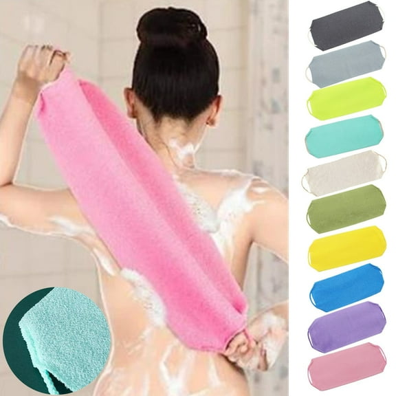 Oefntac Washcloth Bath Exfoliating Towel for Shower,Scrub Wash Cloth with Handle Easy to Use,Exfoliating Washcloth Towel for Men Women