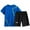Blue, variant on Hiijoy Toddler Boys Quick Drying Short Sleeve T-Shirt & Shorts Set Running Suit Tracksuit
