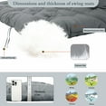 thumbnail image 3 of Porch Swing Cushion 60in, Waterproof Bench Cushion for Outdoor Furniture, 2-3 Seater Replacement Glider Cushion with Ties for Backyard and Garden, 3 of 7