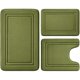thumbnail image 1 of Juego de alfombrillas de baño BYSURE de espuma viscoelástica verde salvia, 3 piezas, 1 of 8
