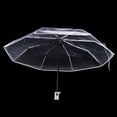 thumbnail image 5 of 4X Transparent Umbrella Umbrella Rain Women Men Auto Umbrella Compact Folding Style Clear Umbrella,Border, 5 of 8