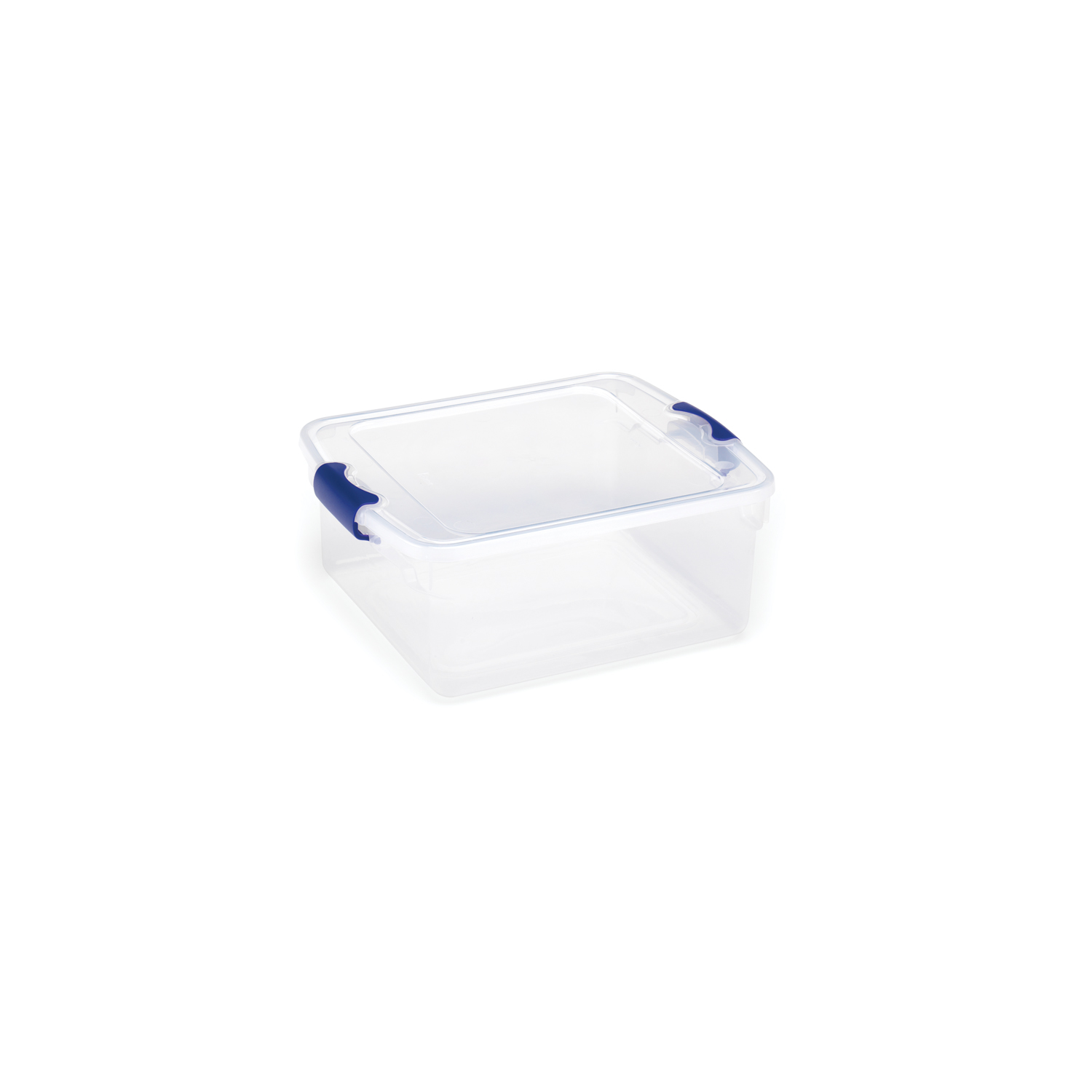 Homz 15.5 Qt Plastic Stackable Storage Containers with Lids, Clear (4 Pack) - image 5 of 7