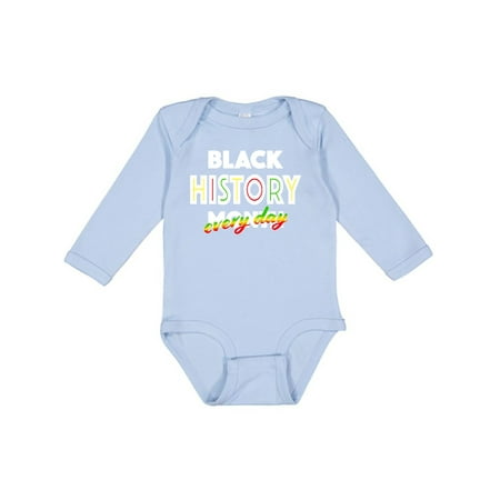 

Inktastic Black History Month Every Day Gift Baby Boy or Baby Girl Long Sleeve Bodysuit