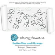 Groovy Patterns Longarm Quilting Pantograph - Butterflies and Flowers Design