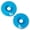 Bright Blue Shine, variant on M3 7075 LowPro Wing Washers, Gunmetal Shine - 2 Piece
