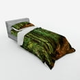thumbnail image 3 of Ambesonne Forest Bedding Set 4 Pcs, Woodland Pathway Scene, Queen, Green Brown, 3 of 3