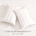 thumbnail image 5 of EVERGRACE Luxury Ruched Velvet Quilt King Size, Ultra Soft Bedspread Coverlet Set, Lightweight Velvet Comforter, Quilted Bedding Cover with 2 Matching Shams for All Season, Ivory White, 5 of 7