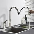 thumbnail image 2 of Single-Handle Kitchen Sink Faucet with Pull Down Sprayer, 360 Swivel Flexible Hot & Cold Water Saving Tap, Soap Dispenser,Black a, 2 of 6