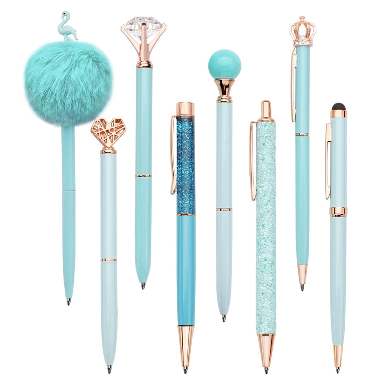 YUNCHUN 3-Pack Fancy Ballpoint Pens For Women - Pink With Positive Words, Stylus Tip, Gift Set