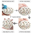 thumbnail image 2 of XDDJA Colored Butterflies White Set of 6 Round Coaster for Drinks, Absorbent Ceramic Stone Coasters Cup Mat with Cork Base for Home Kitchen Room Coffee Table Bar Decor, 2 of 5