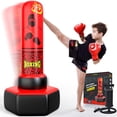 thumbnail image 1 of Saco de boxeo inflable ODOSOLA 170 cm para niños de 4 a 12 años, rojo, 1 of 7